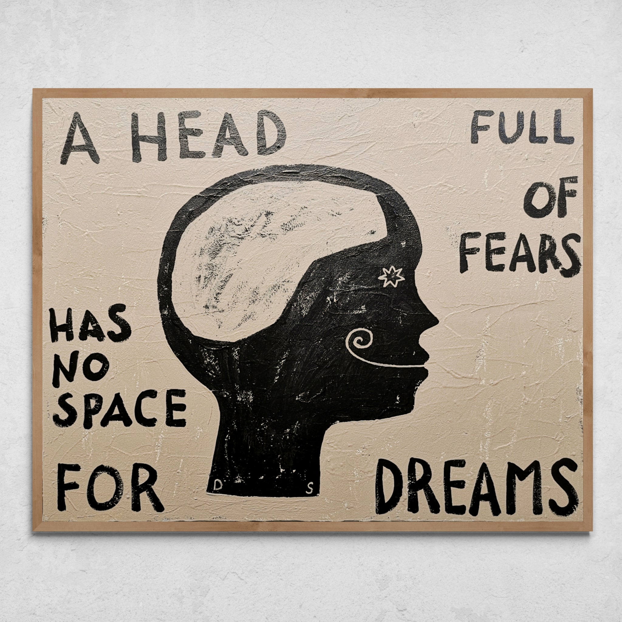 "A Head Full Of Fears" Original Painting