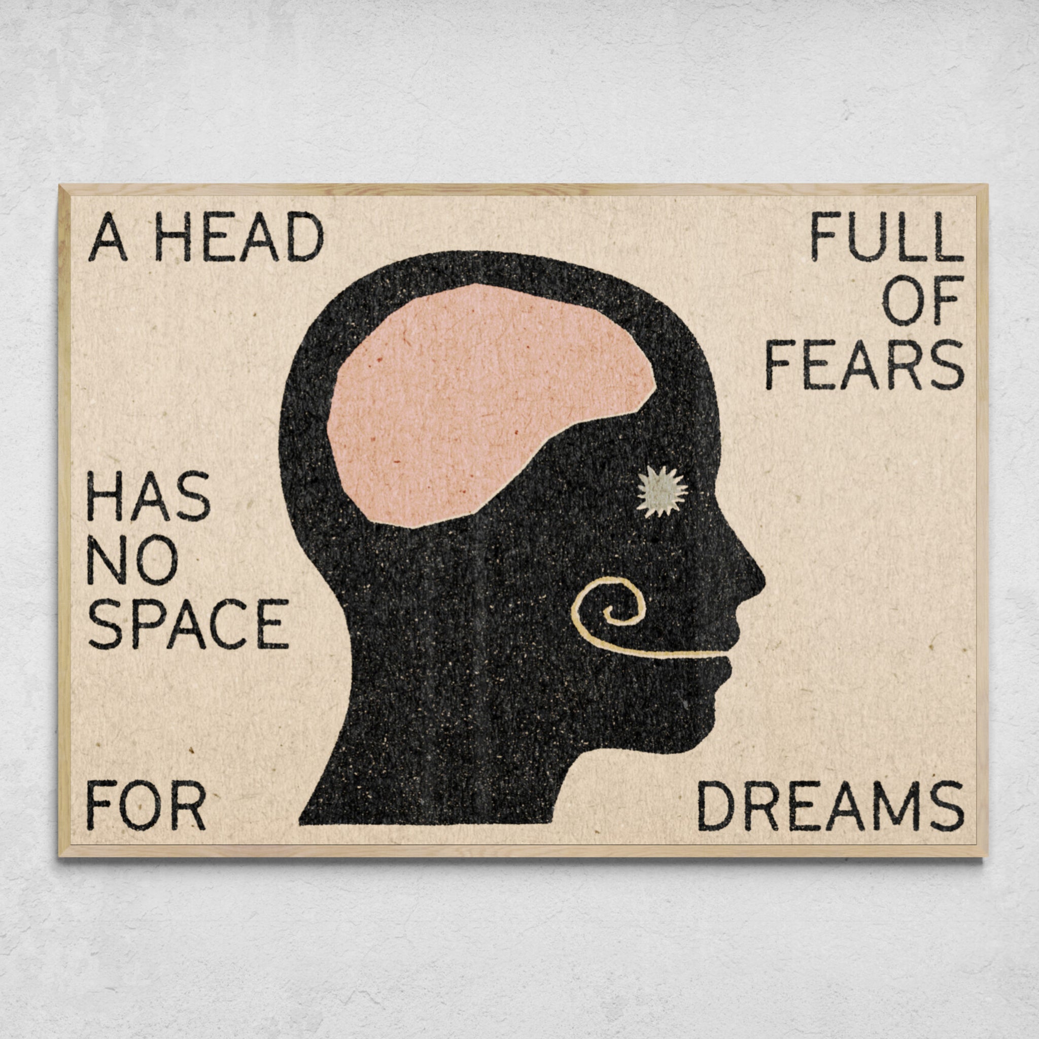 "A Head Full of Fears" Print