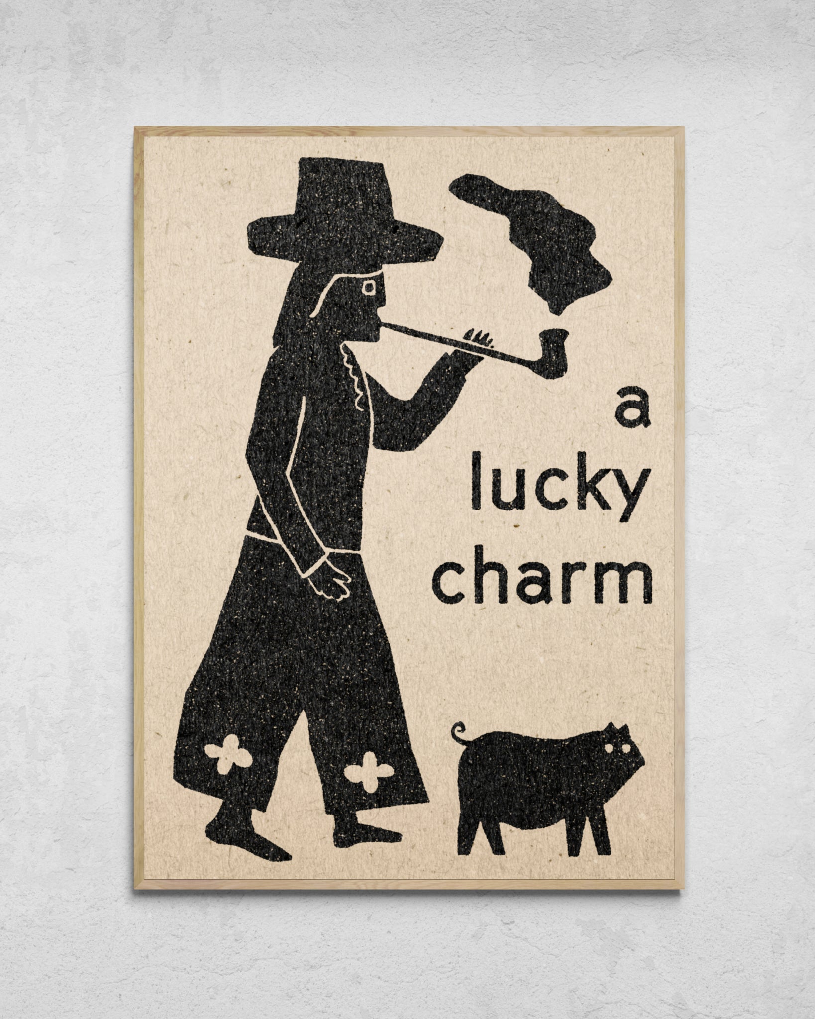 "a lucky charm" print