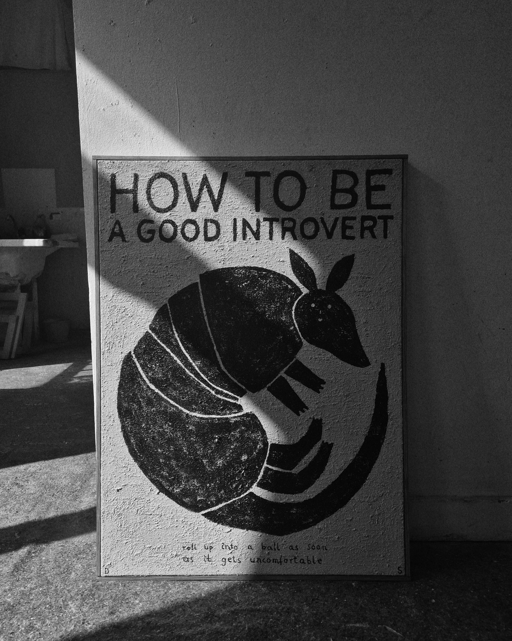 "How To Be A Good Introvert" Original Painting