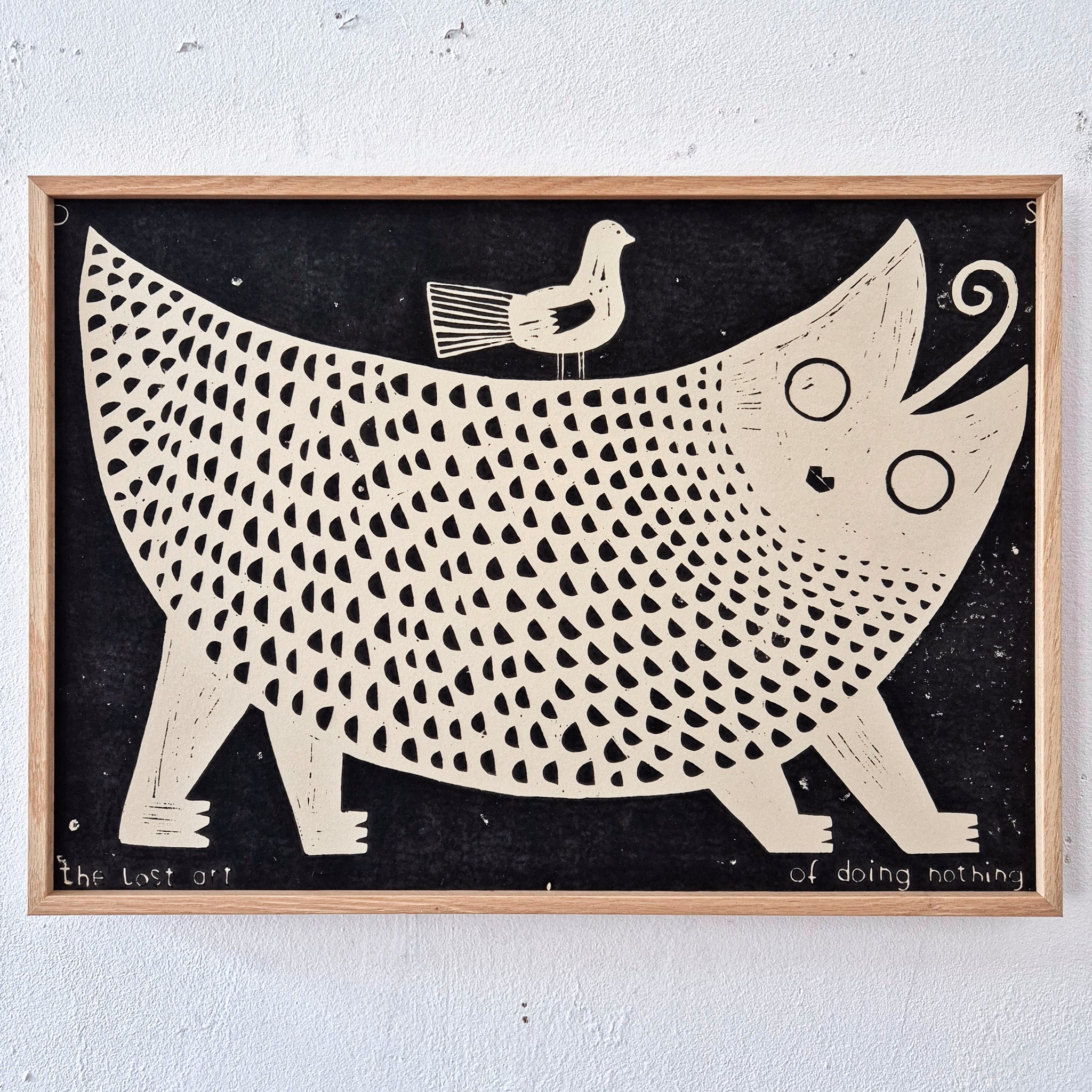 "The Lost Art Of Doing Nothing" Limited Edition Linocut