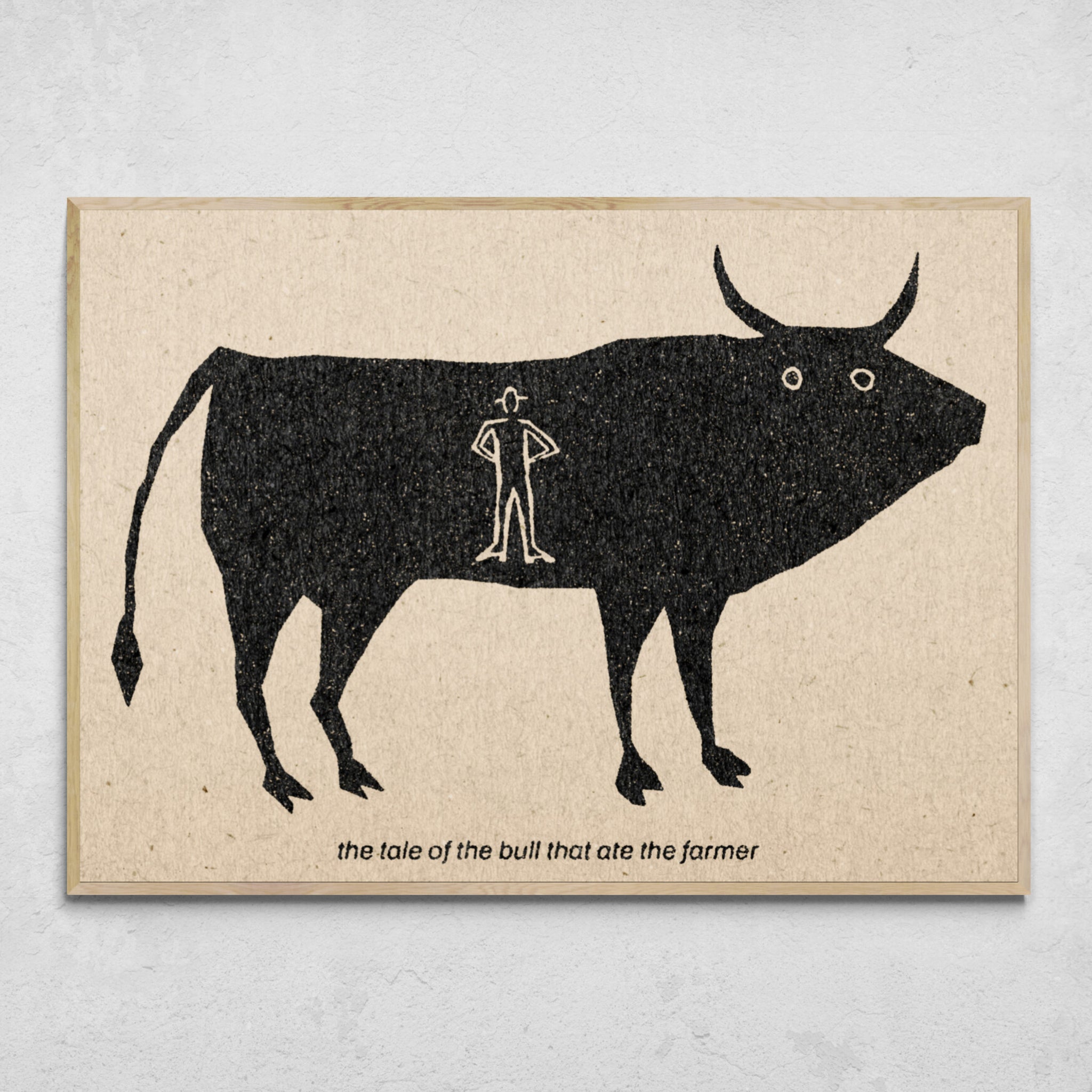 "the tale of the bull that ate the farmer" Print
