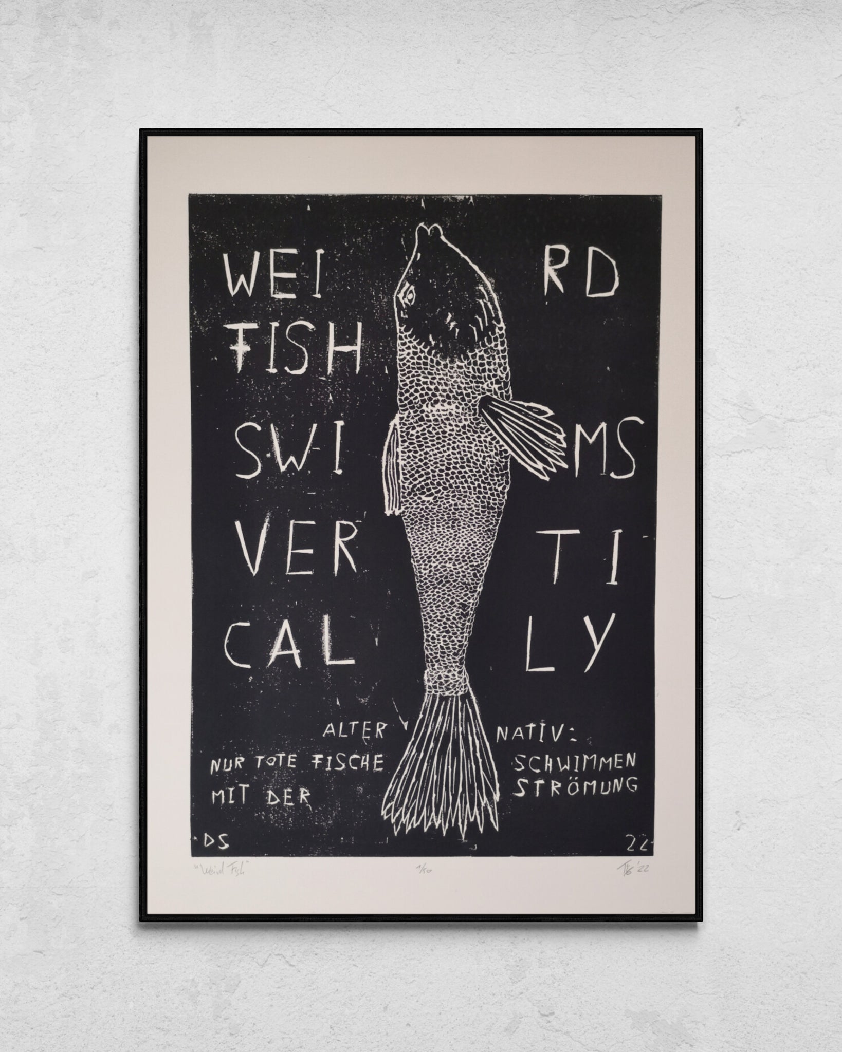 "Weird Fish" Limited edition Linocut
