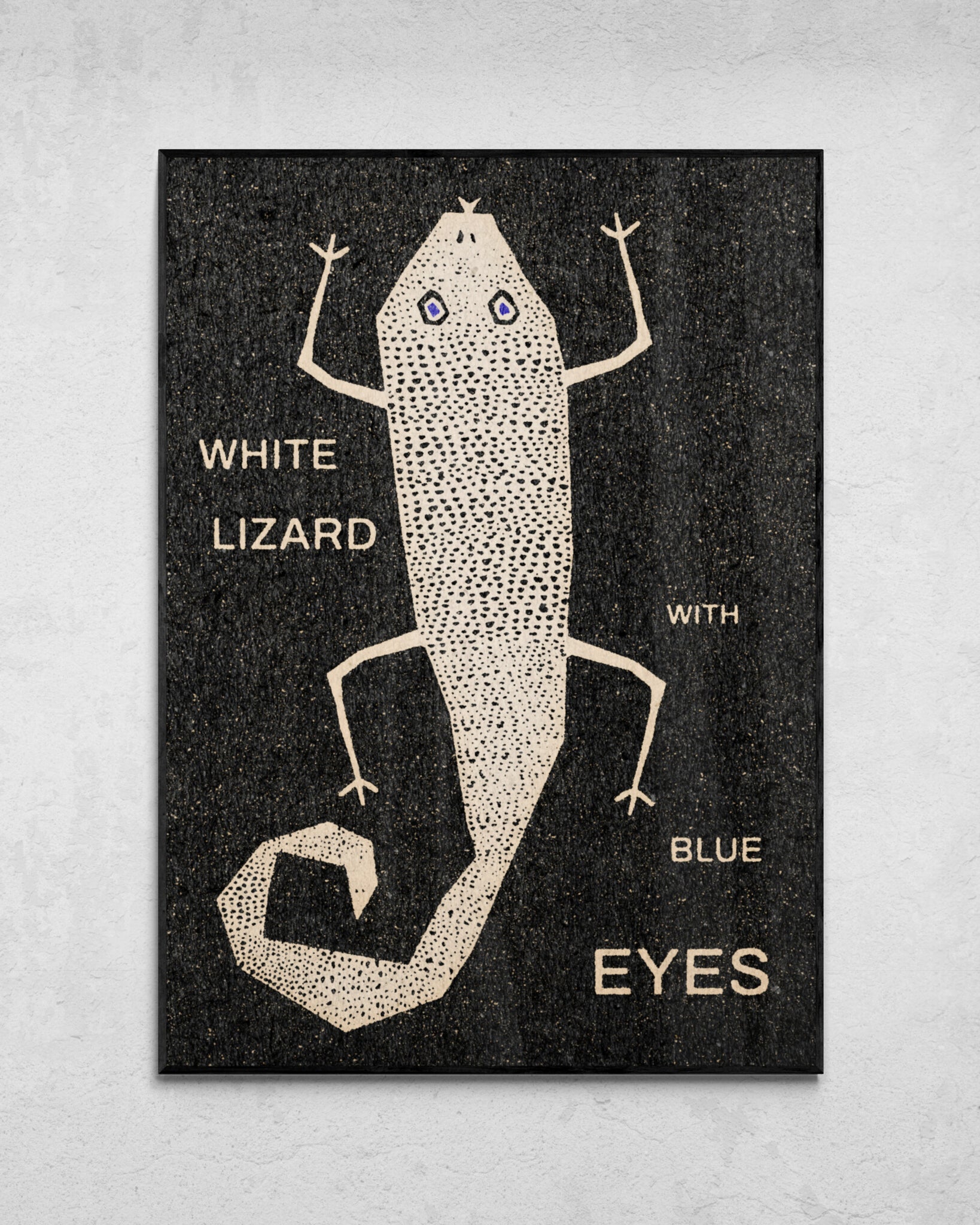 "White Lizard with Blue Eyes" Print